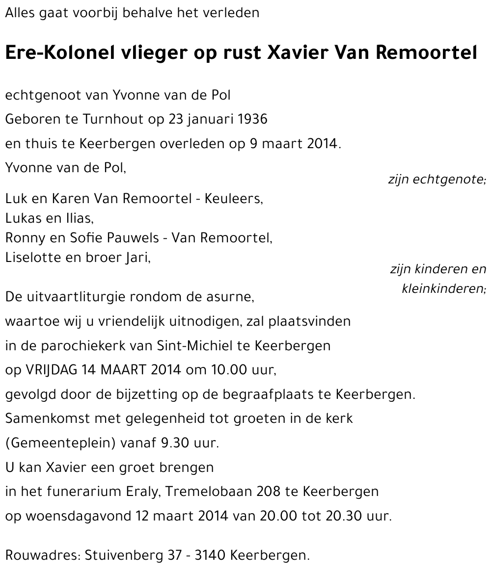 Xavier Van Remoortel