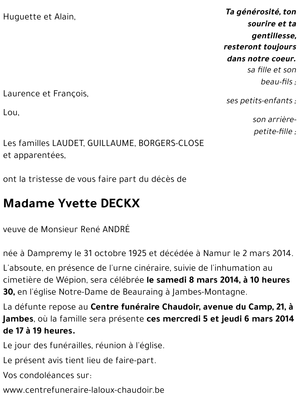 Yvette DECKX