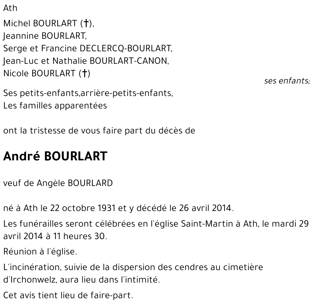 André BOURLART