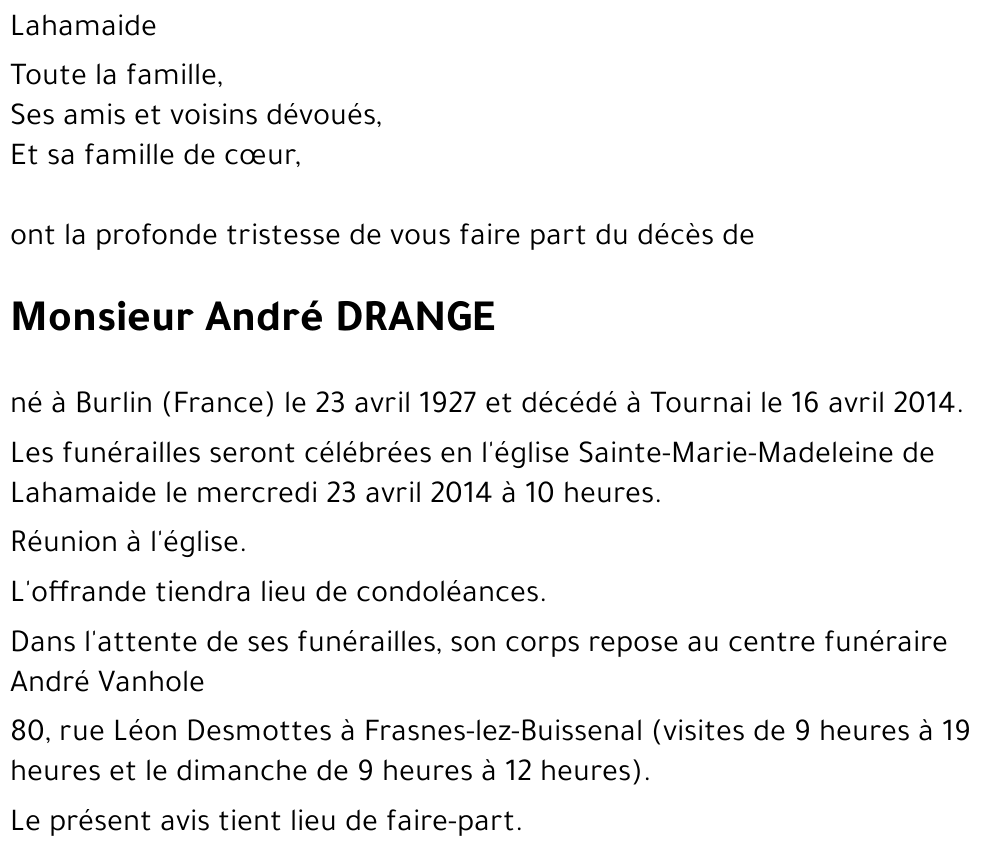 André DRANGE