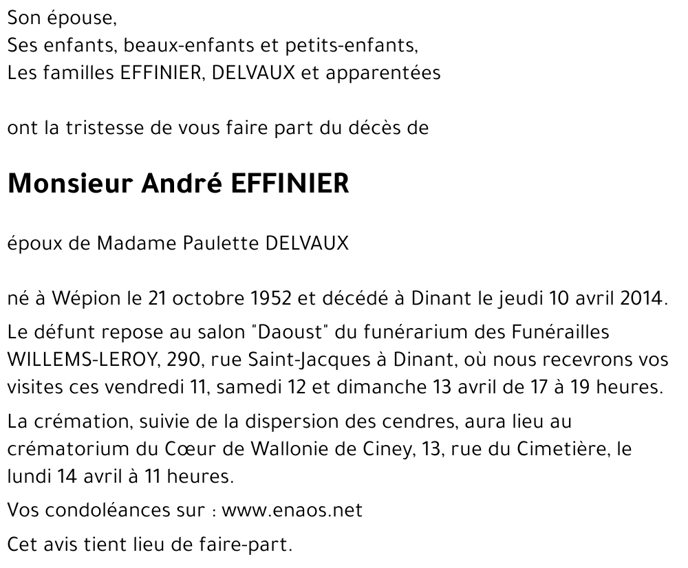 André EFFINIER