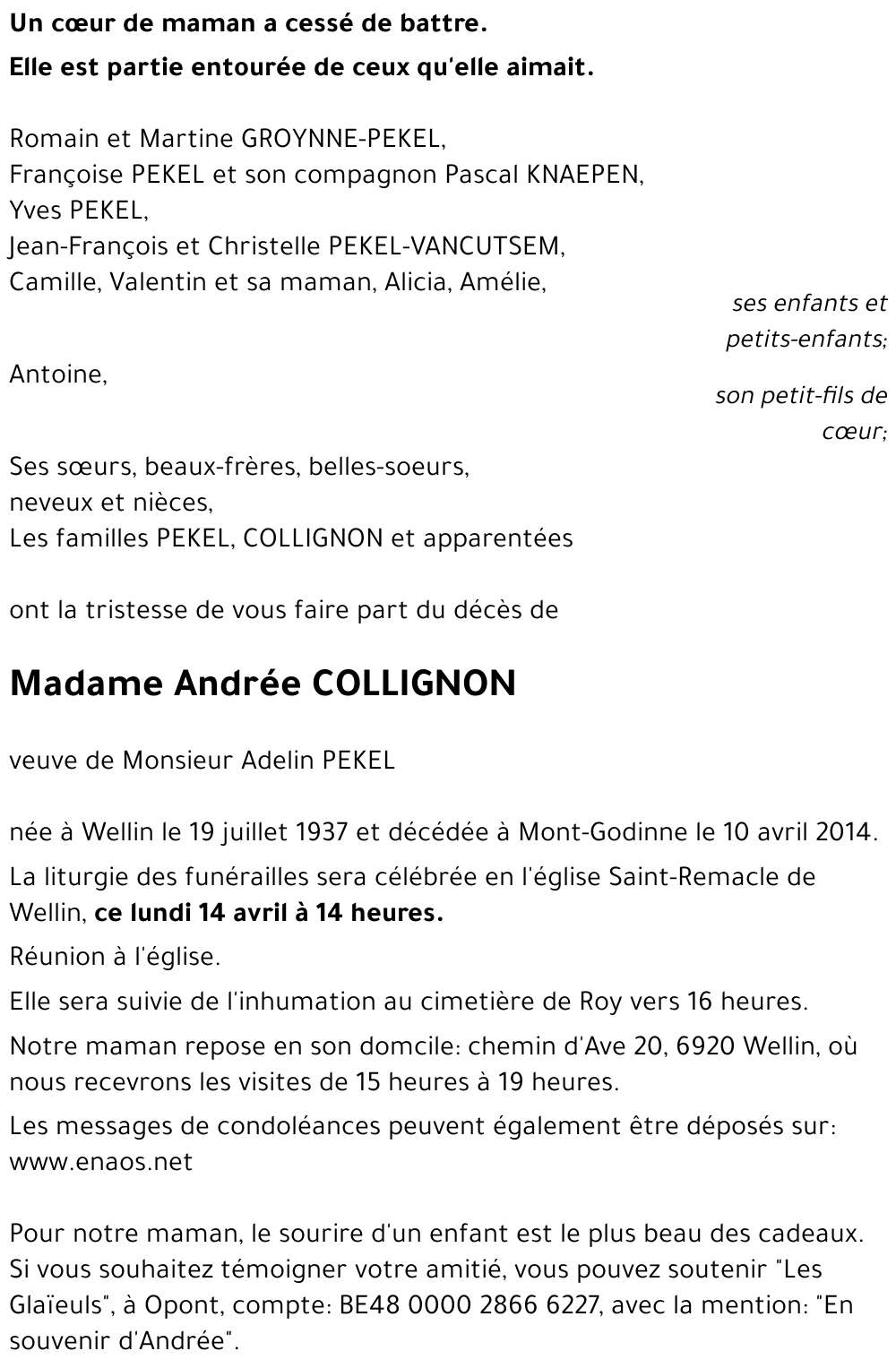 Andrée COLLIGNON