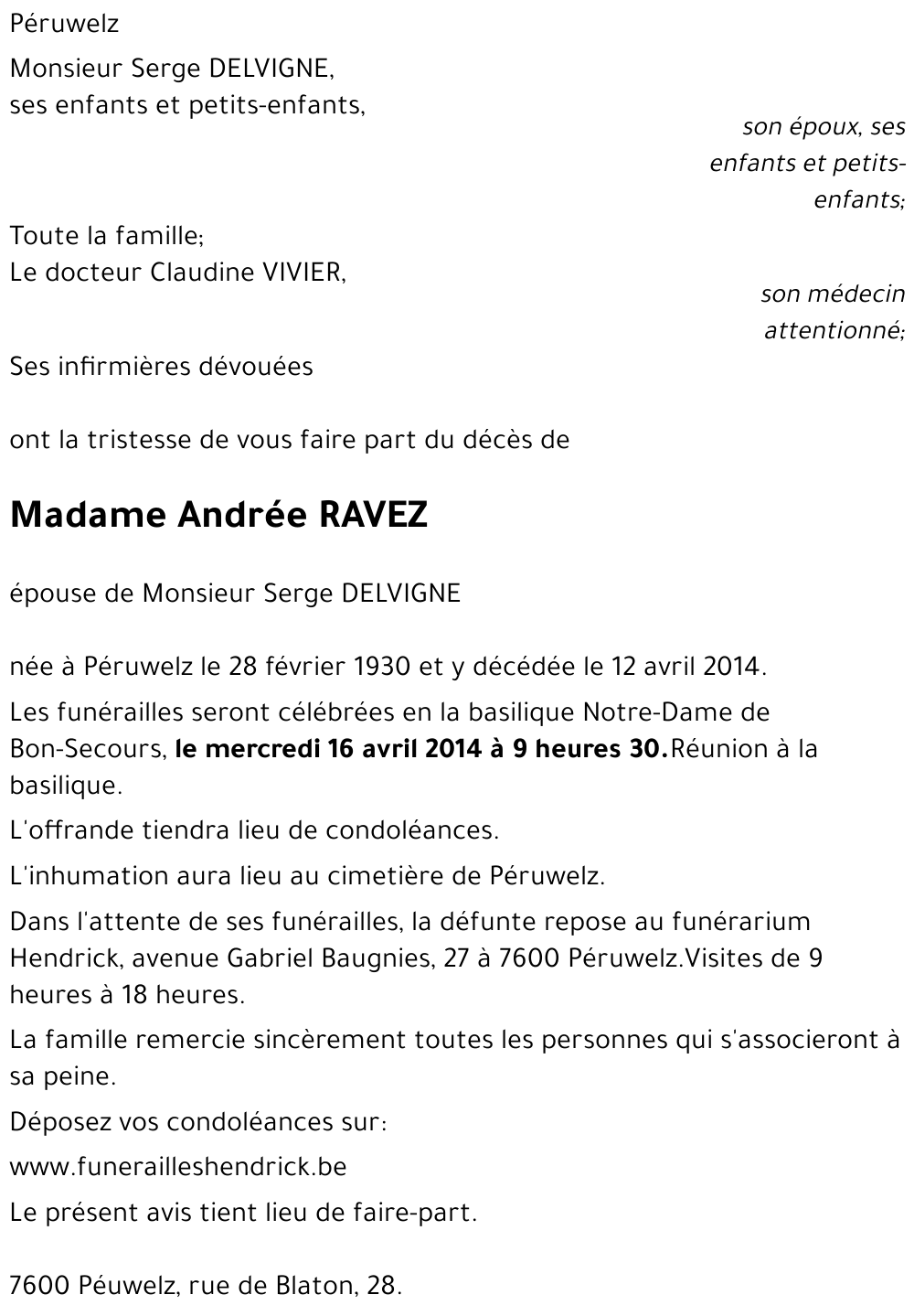 Andrée RAVEZ