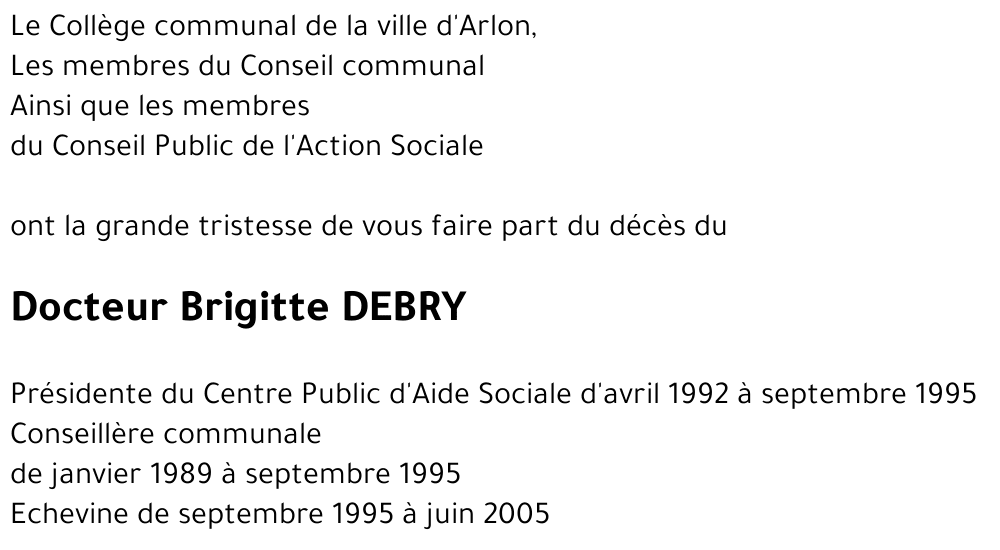 Brigitte DEBRY