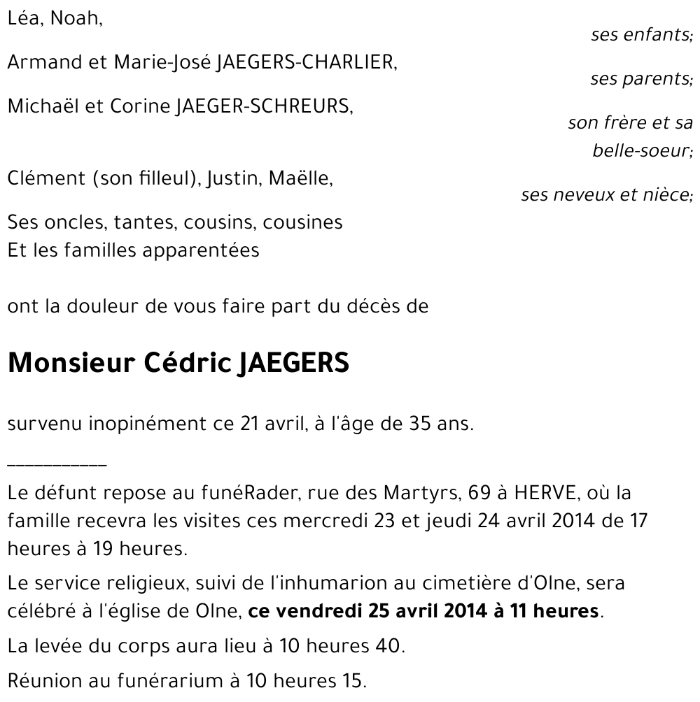 Cédric JAEGERS