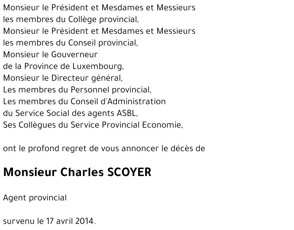 Charles SCOYER