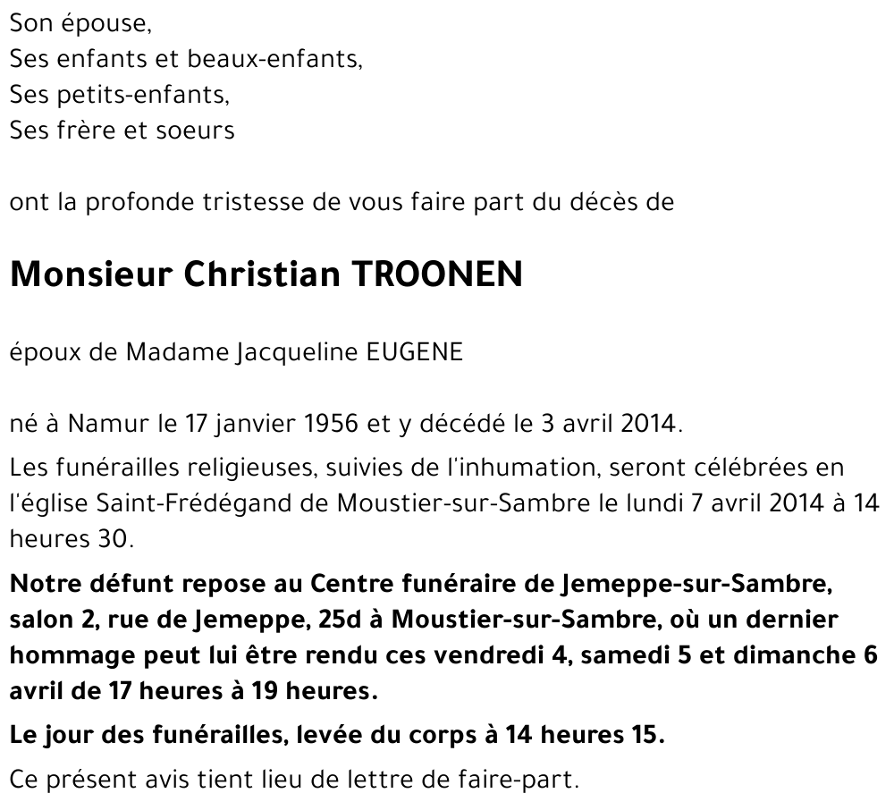 Christian TROONEN