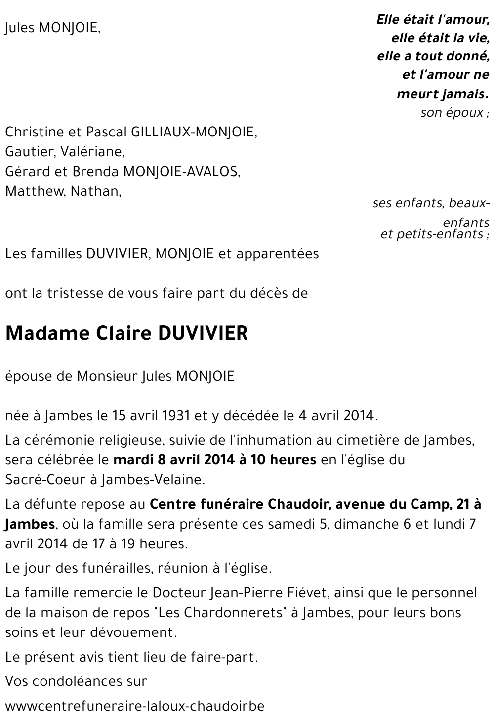 Claire DUVIVIER