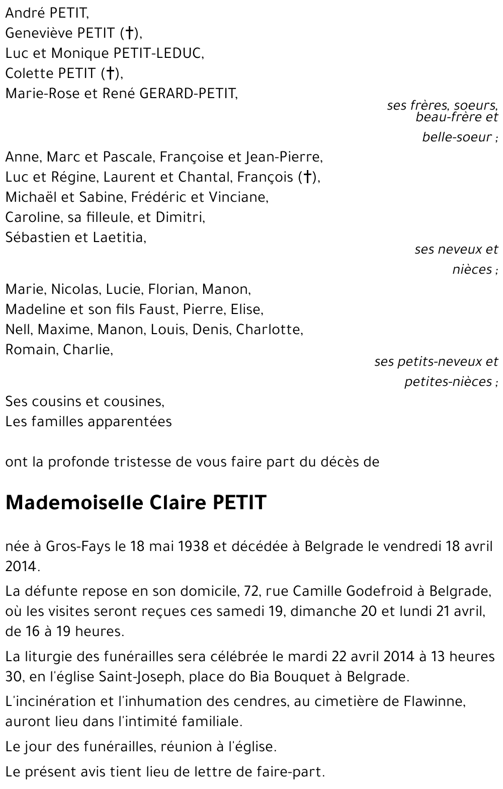 Claire PETIT