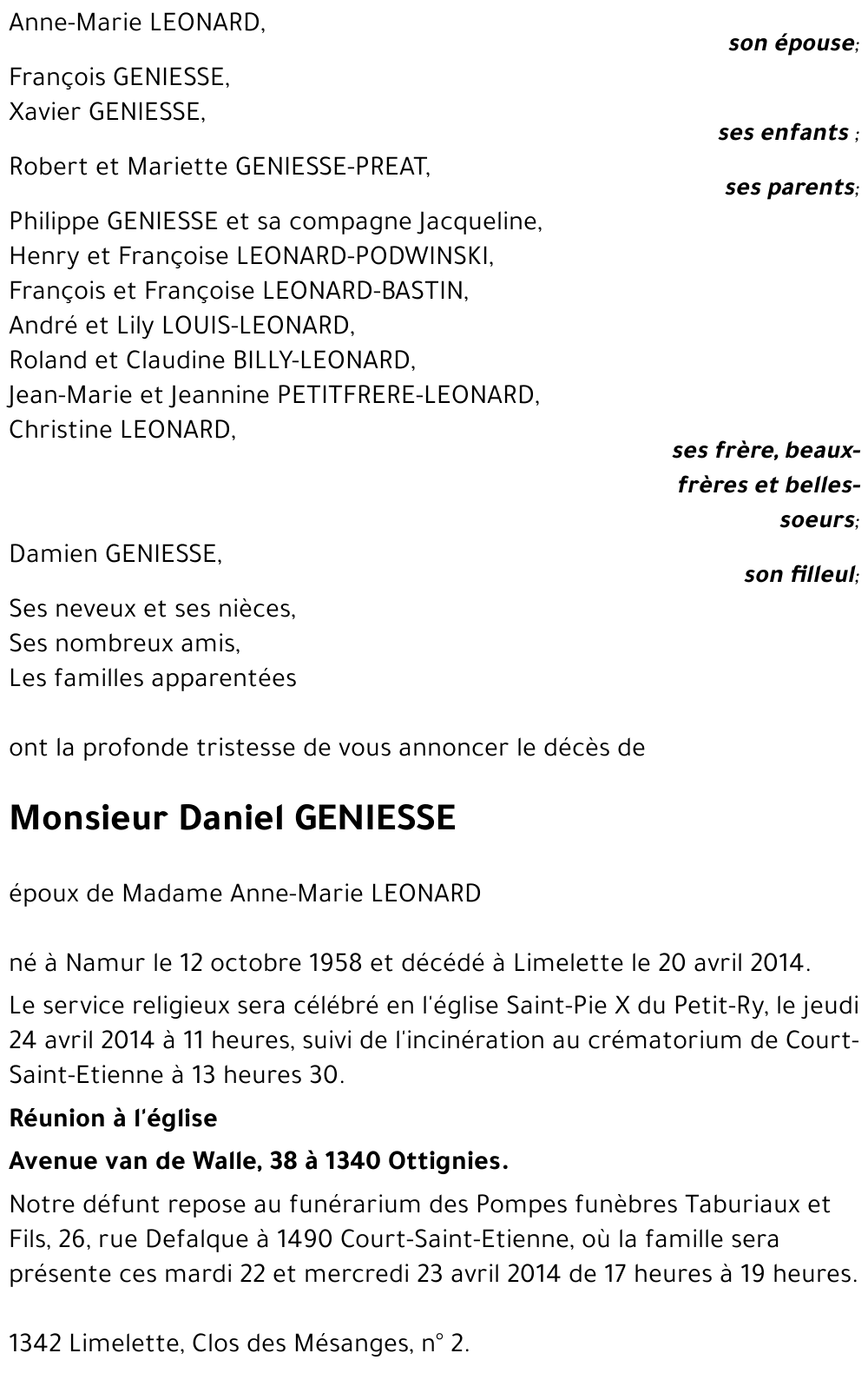 Daniel GENIESSE