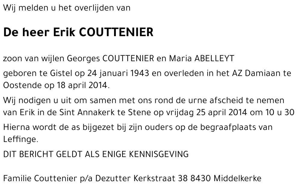 Erik COUTTENIER