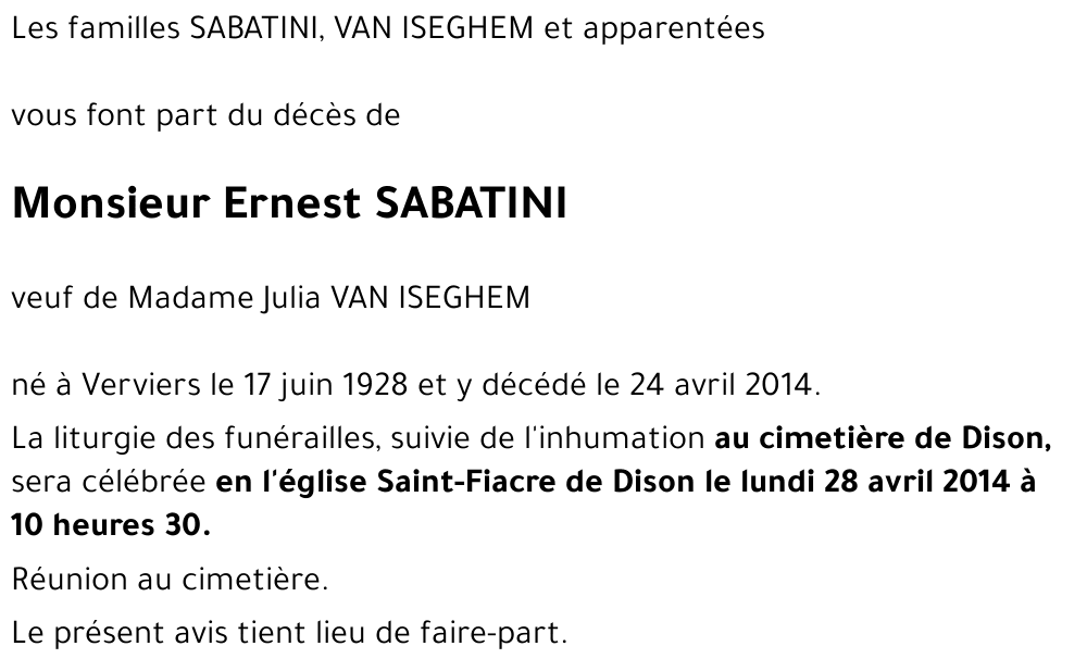 Ernest SABATINI