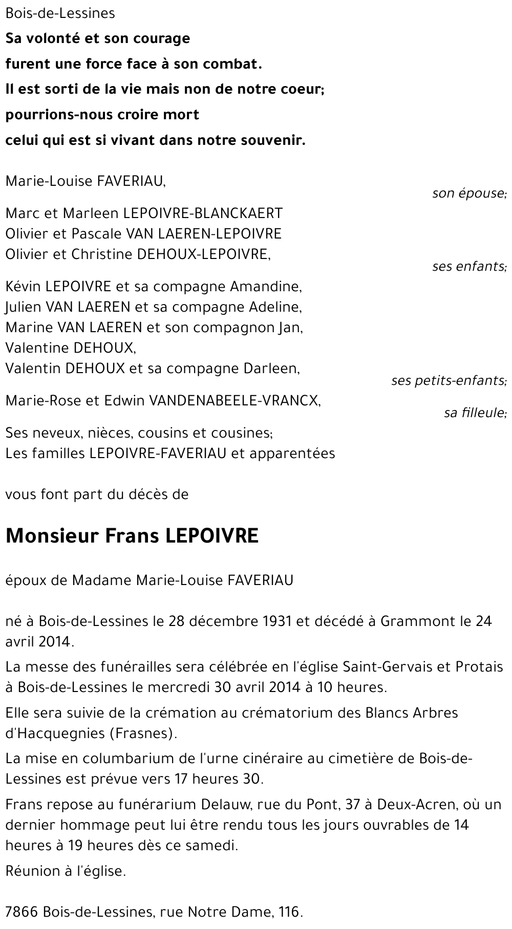 Frans LEPOIVRE