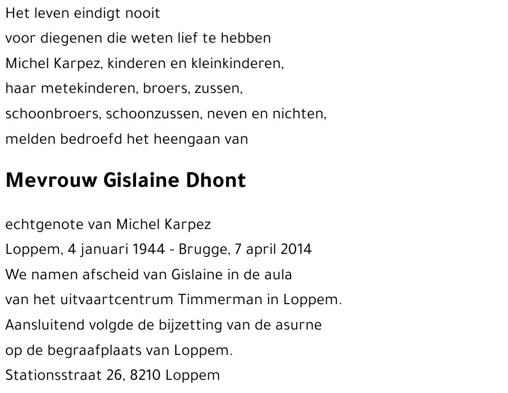 Ghislaine DHONT