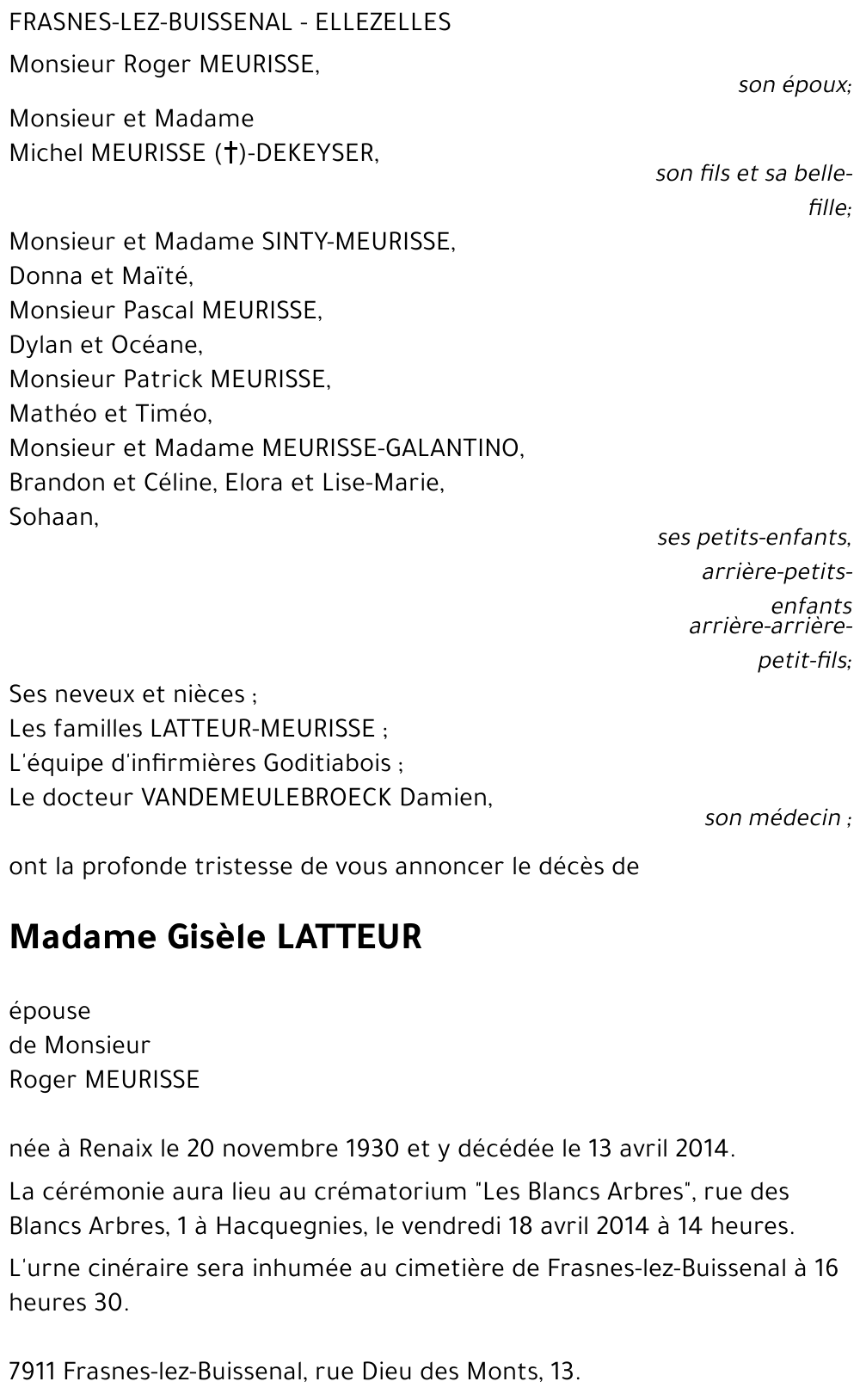 Gisèle LATTEUR