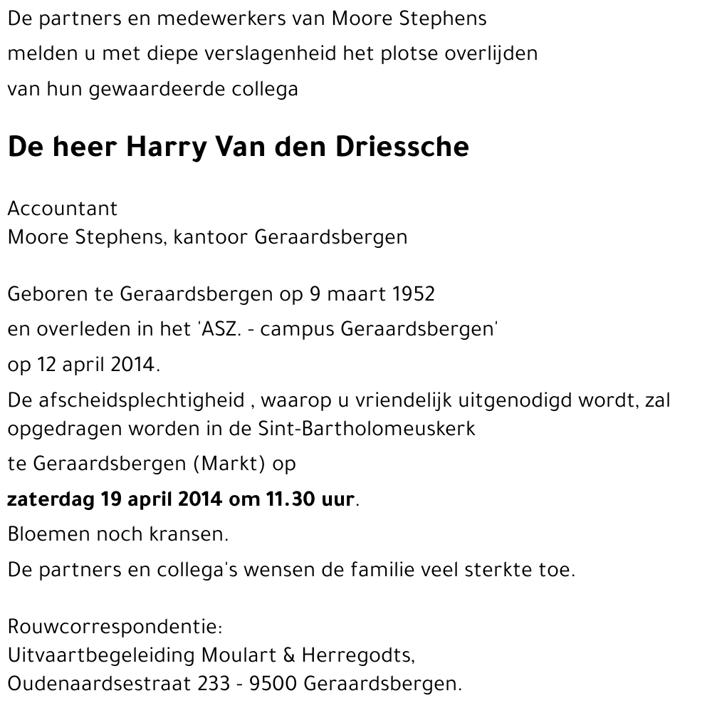 Harry Van den Driessche