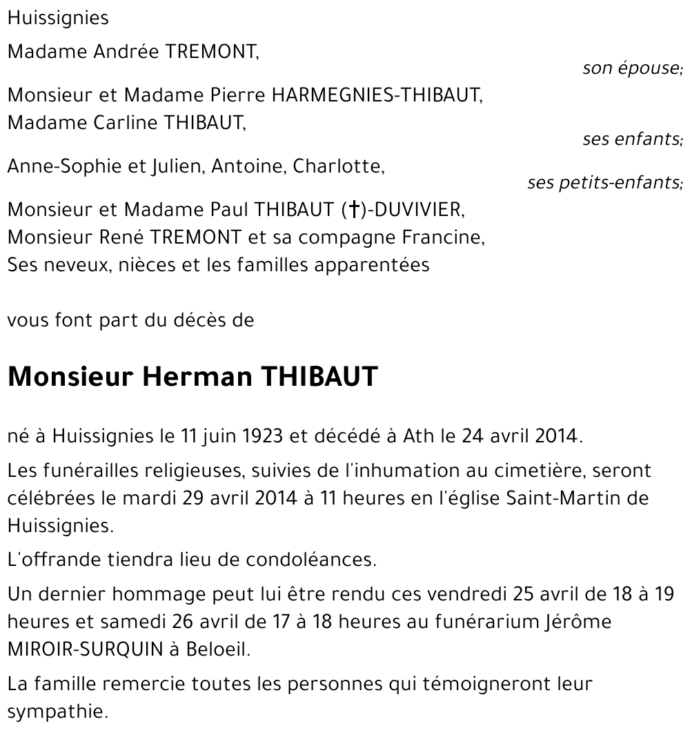 Herman THIBAUT
