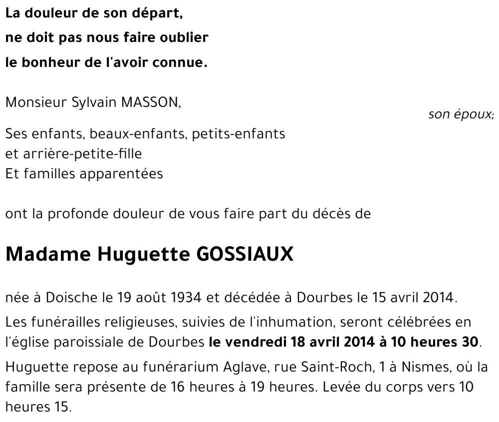 Huguette GOSSIAUX