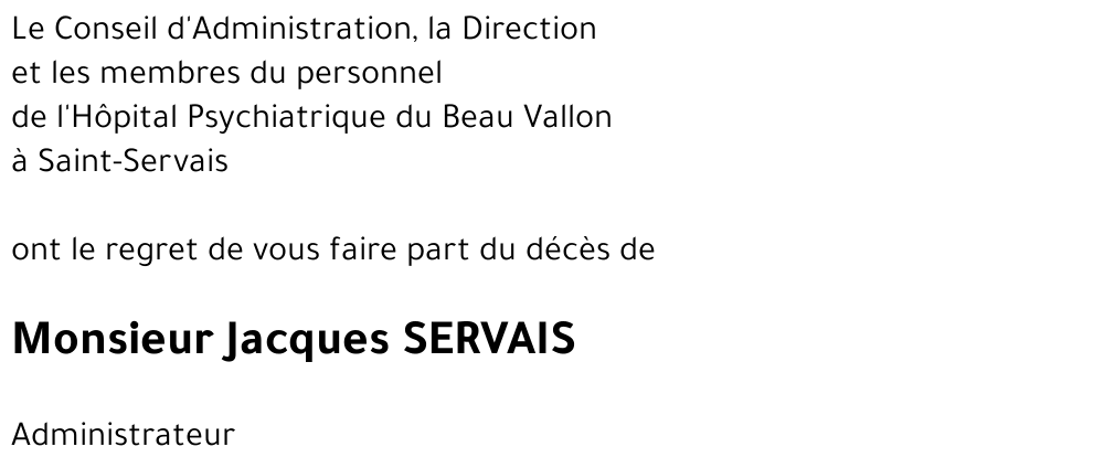 Jacques SERVAIS