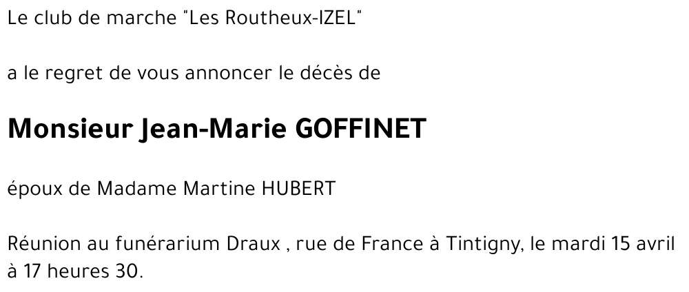 Jean-Marie GOFFINET