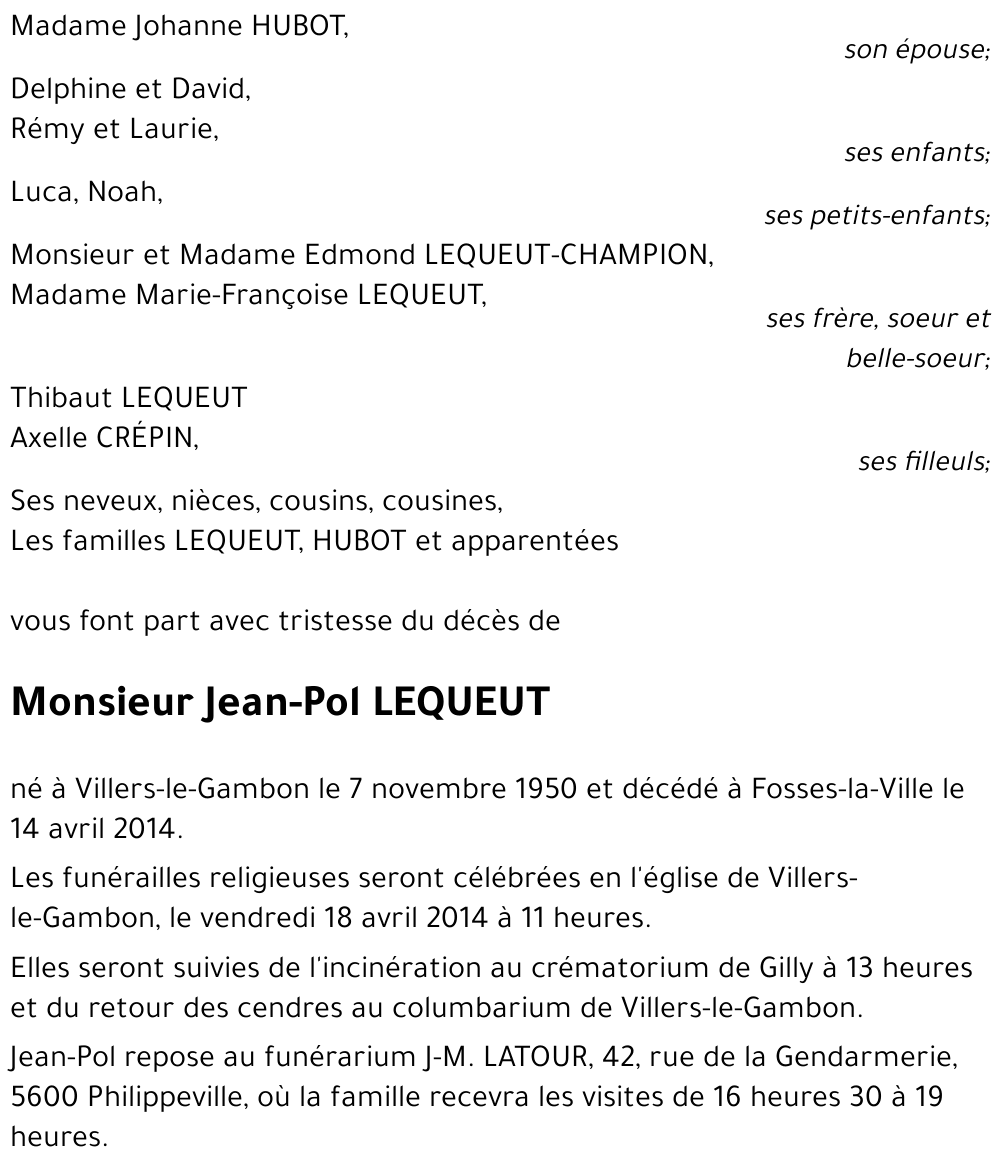 Jean-Pol LEQUEUT