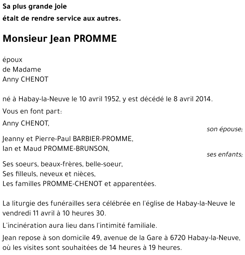 Jean PROMME