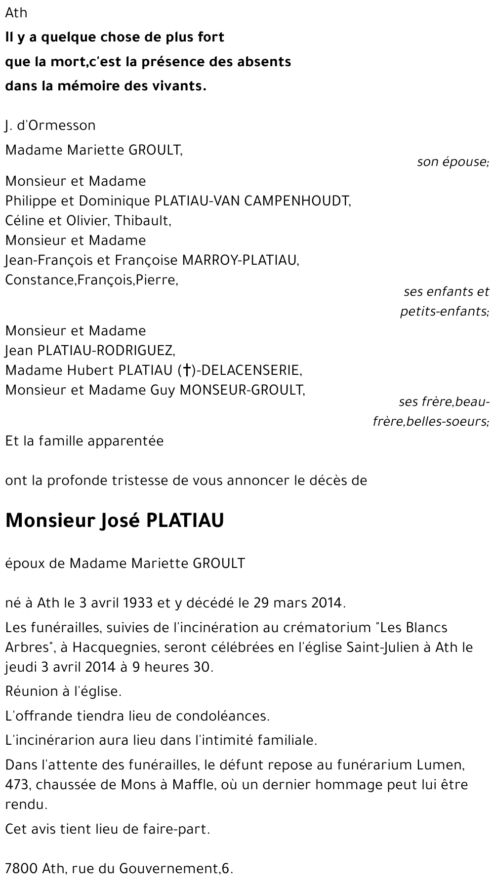 José PLATIAU
