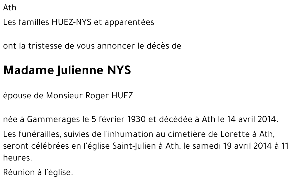 Julienne NYS