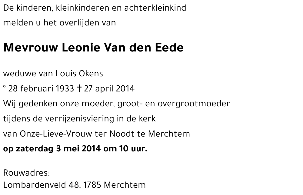 Leonie Van den Eede
