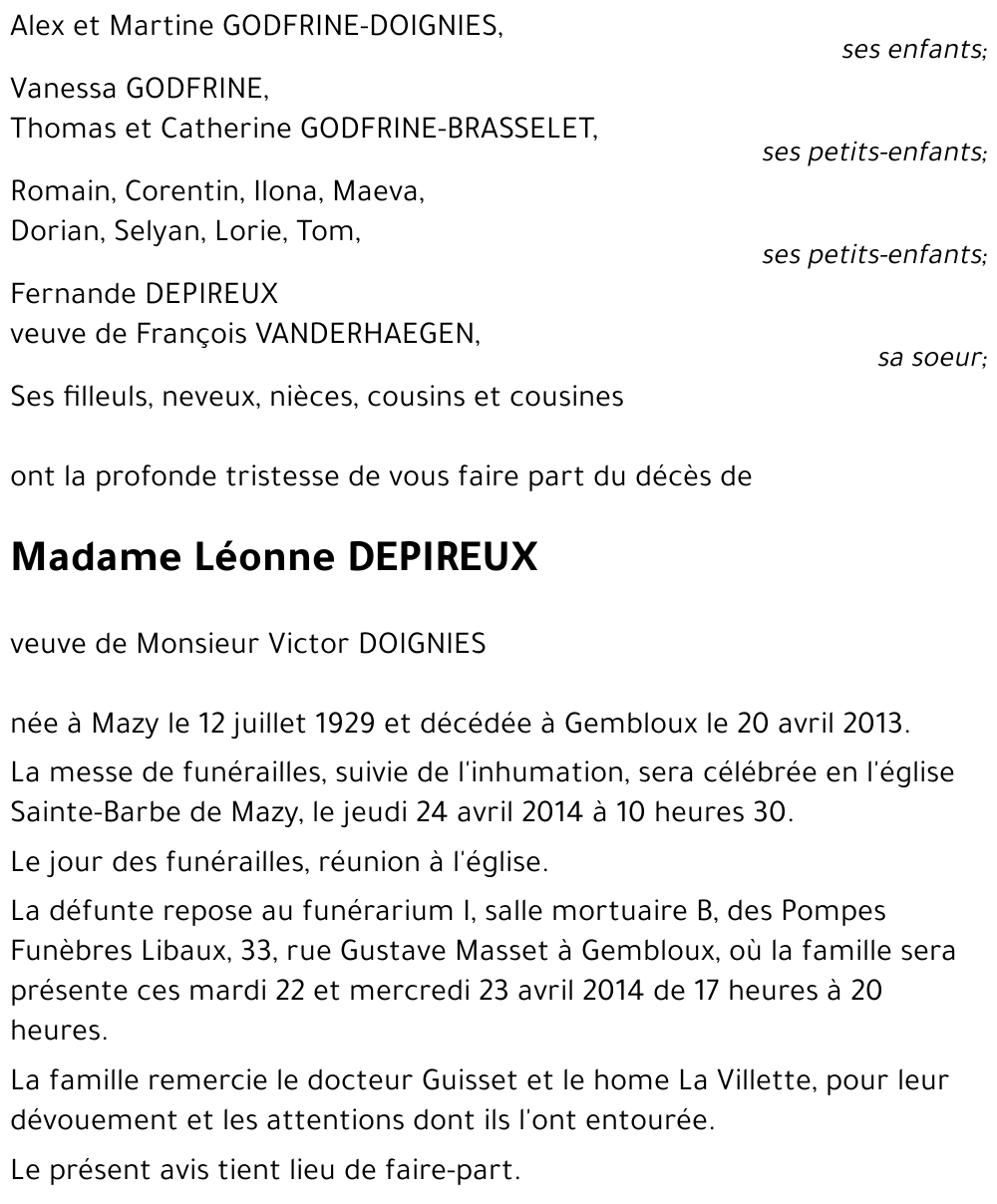 Léonne DEPIREUX