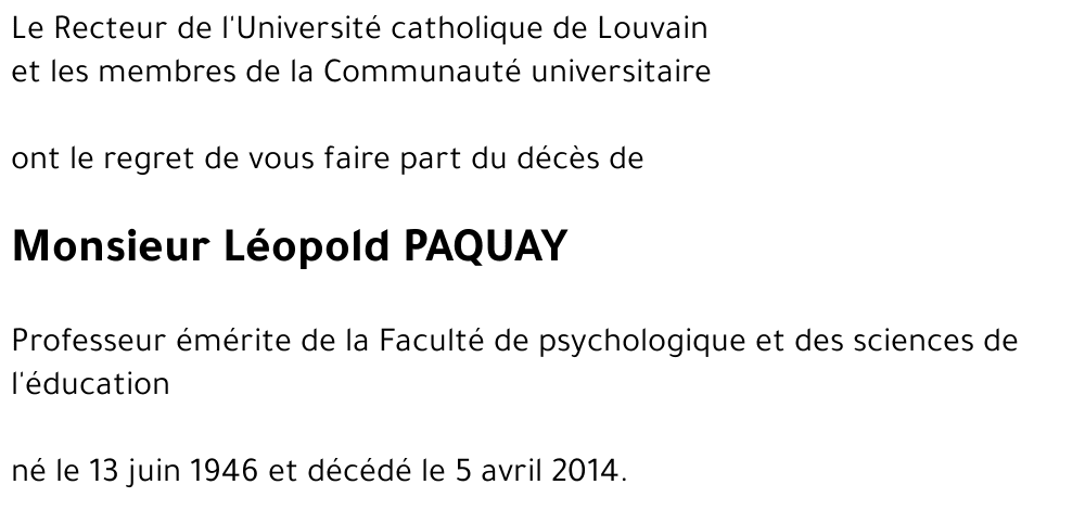 Léopold PAQUAY