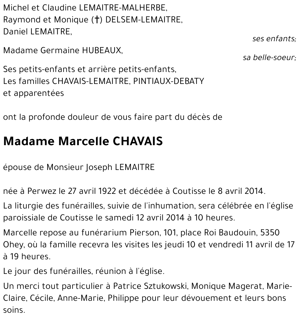 Marcelle CHAVAIS