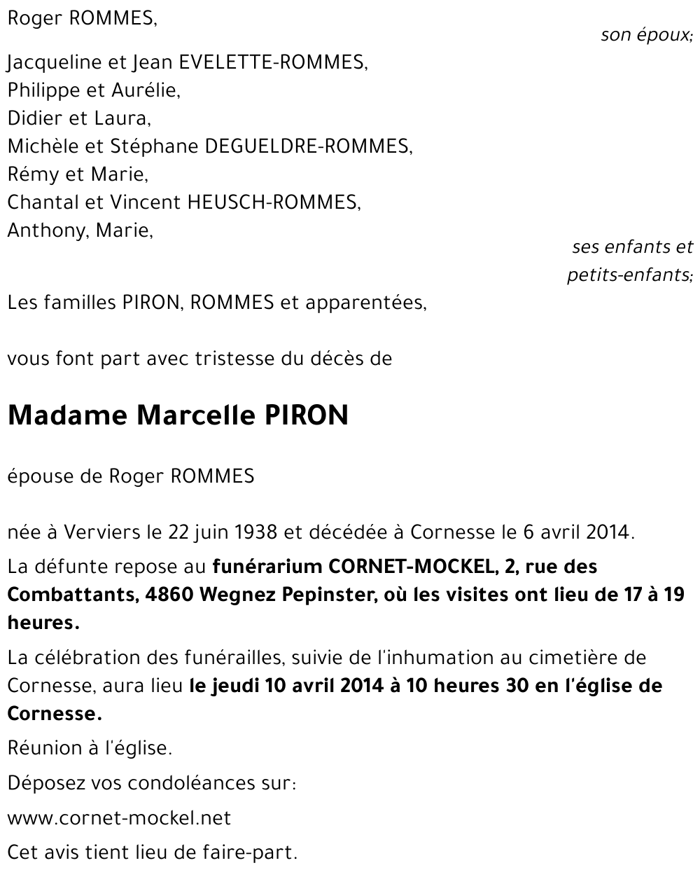 Marcelle PIRON