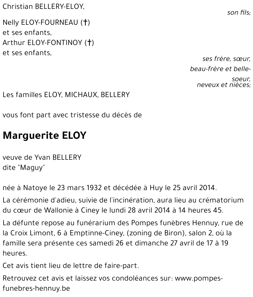 Marguerite Eloy