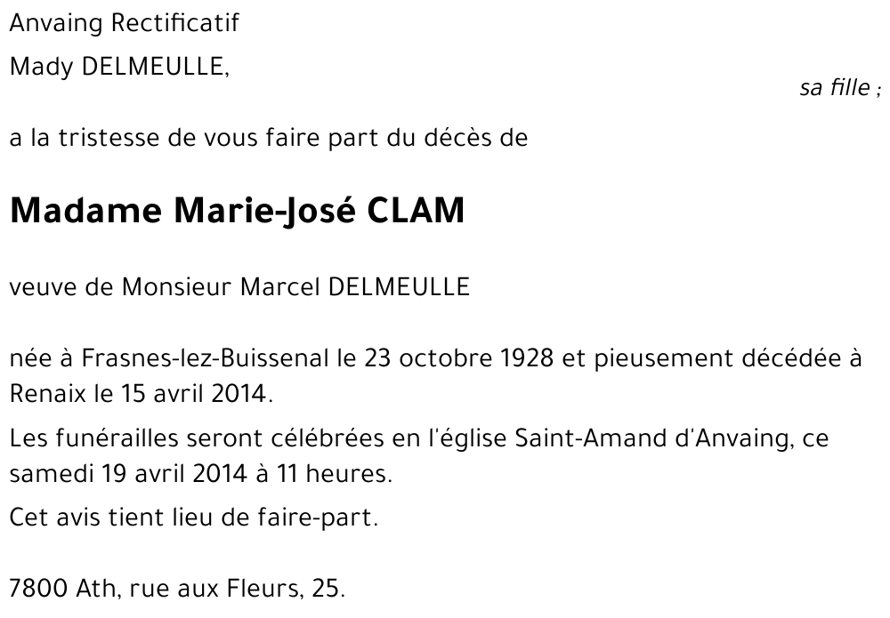 Marie-José CLAM