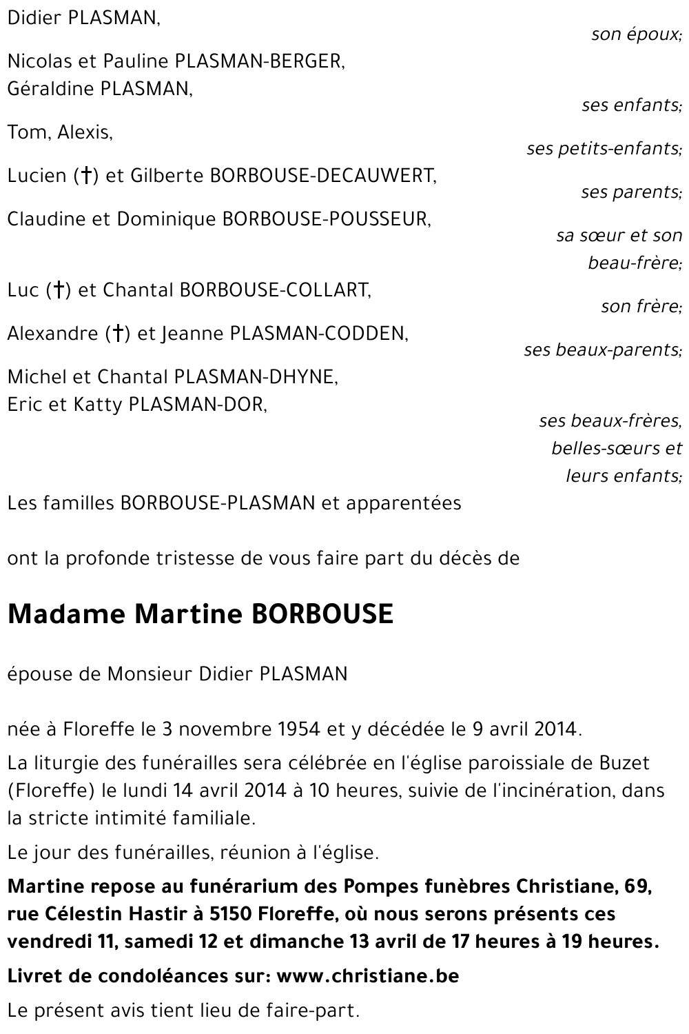 Martine BORBOUSE