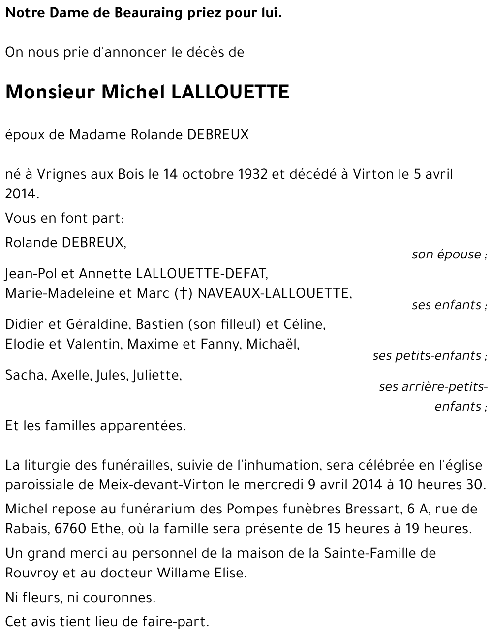Michel LALLOUETTE