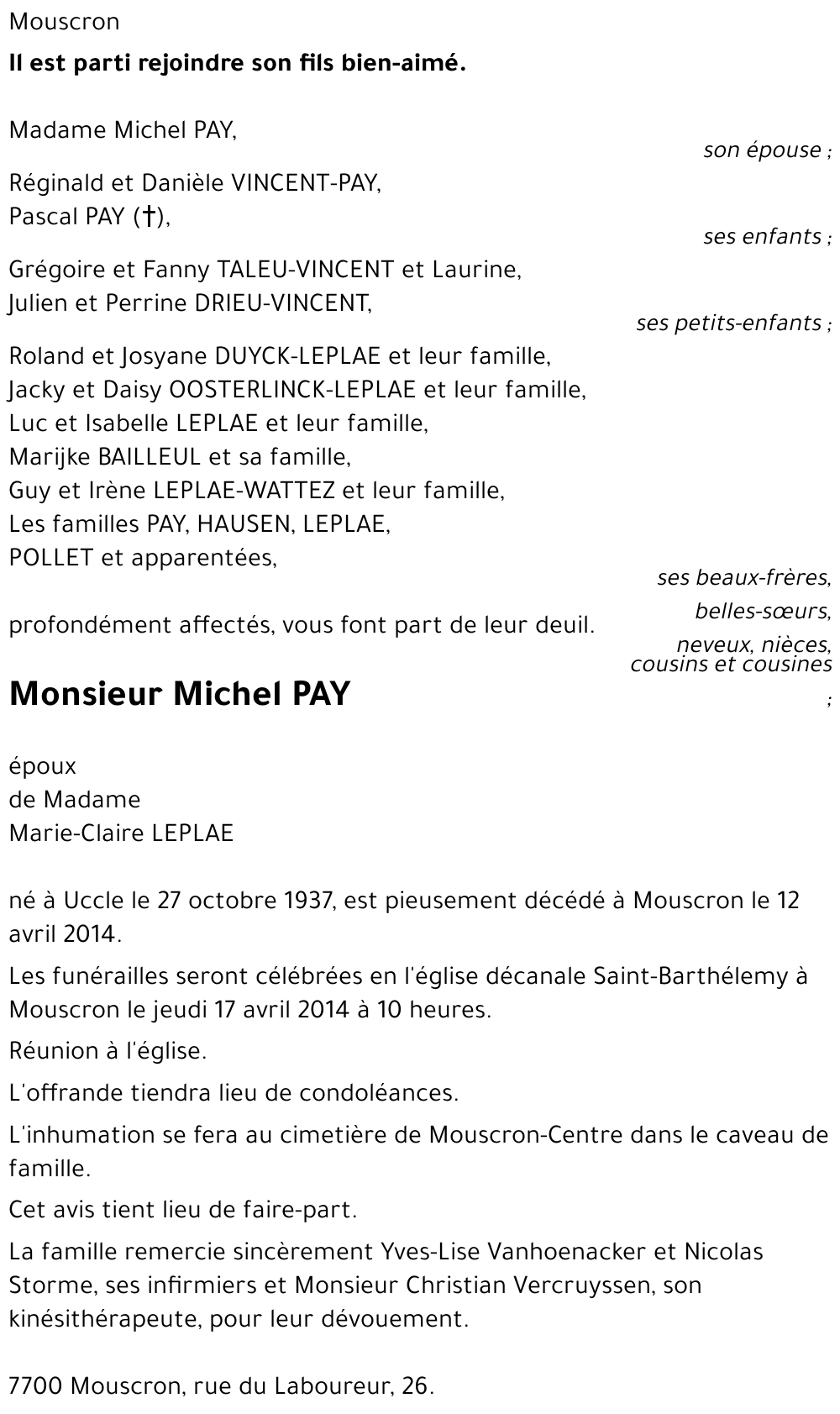 Michel PAY