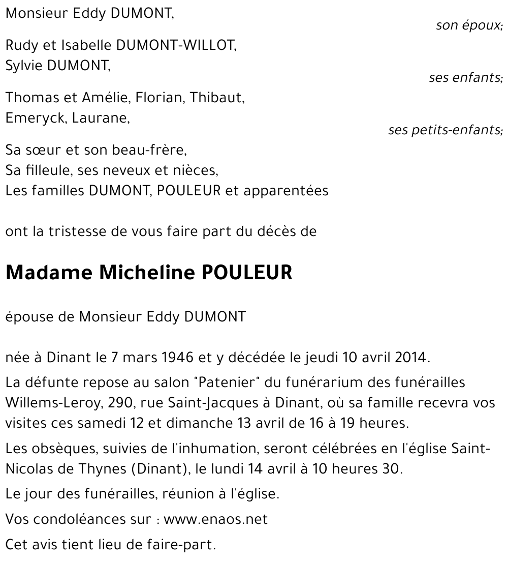 Micheline POULEUR