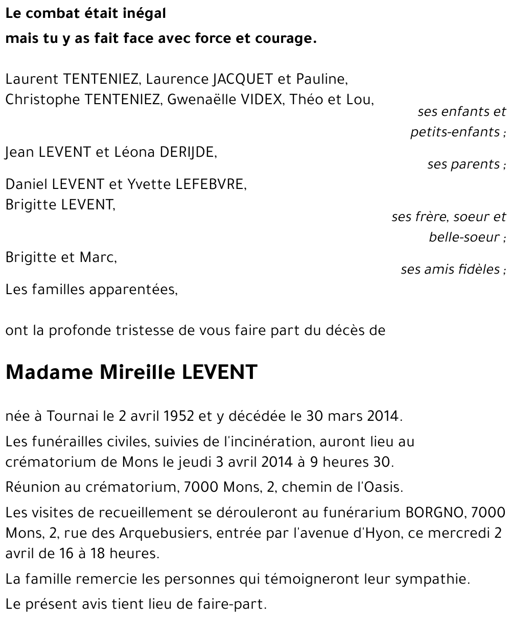 Mireille LEVENT