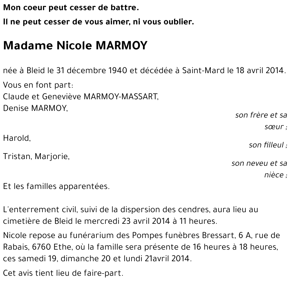 Nicole MARMOY