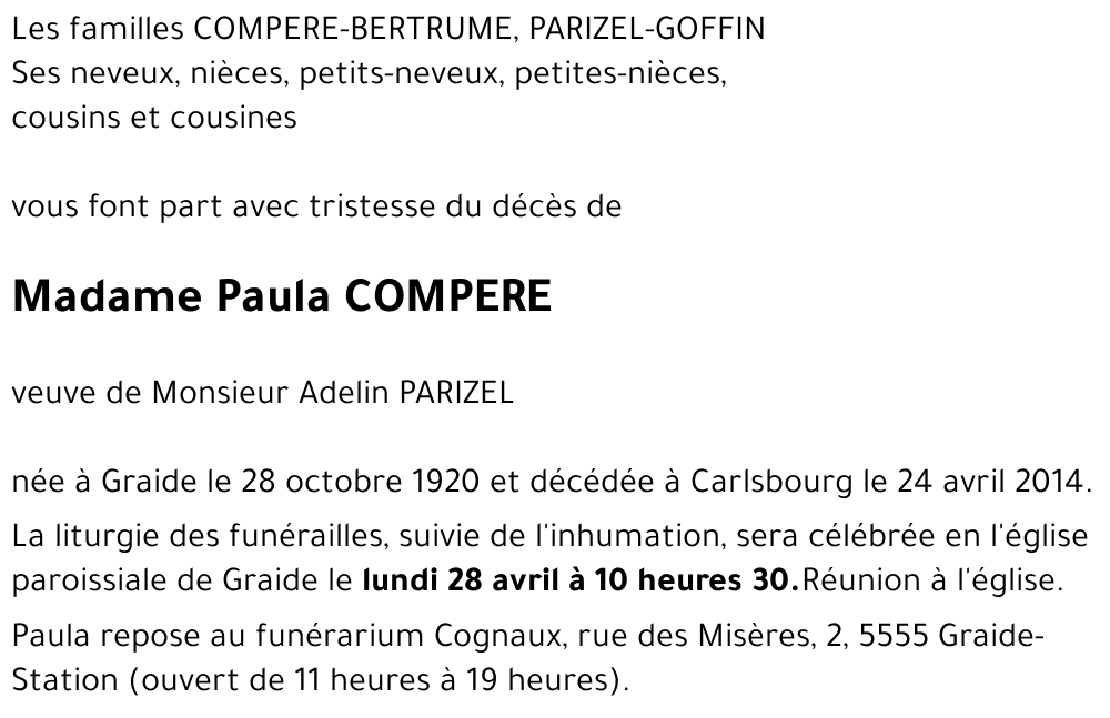 Paula COMPERE