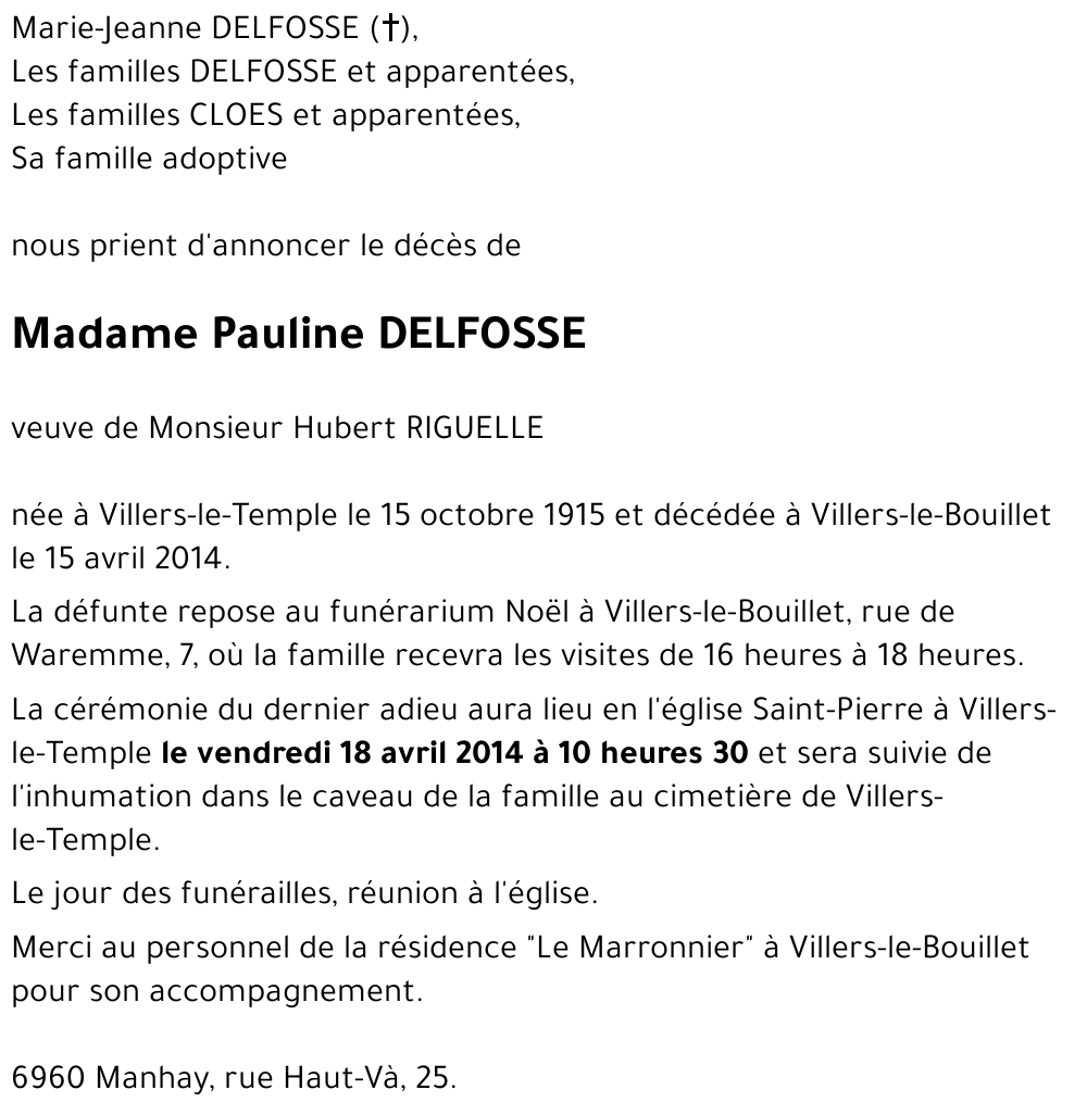 Pauline DELFOSSE