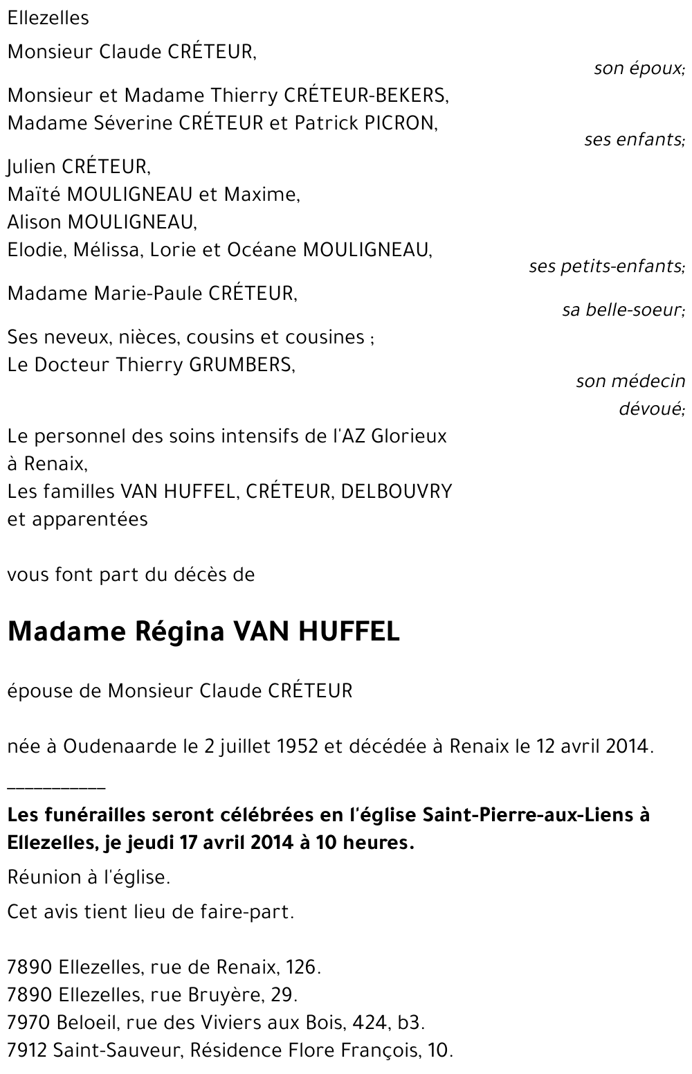 Régina VAN HUFFEL