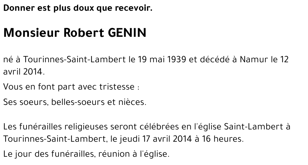 Robert GENIN