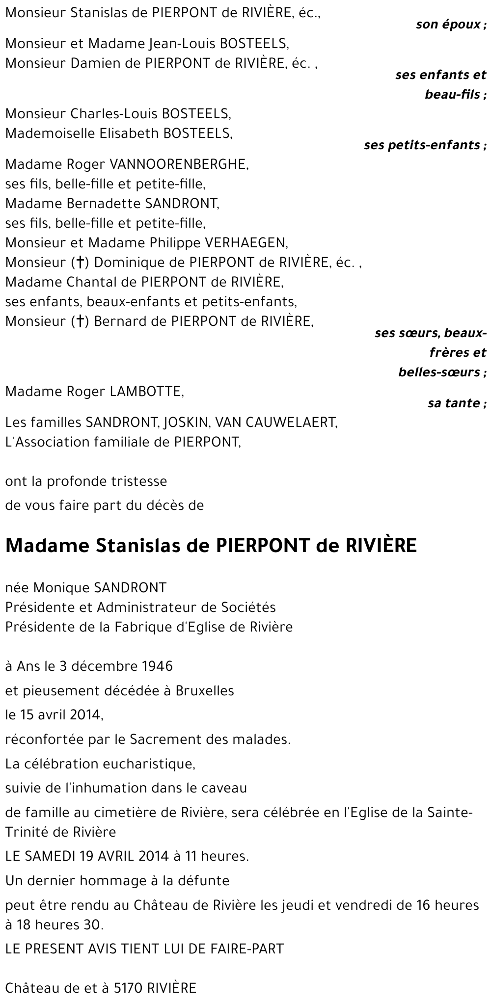 Stanislas de PIERPONT de RIVIERE