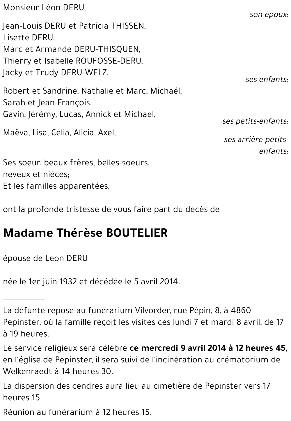 Thérèse BOUTELIER
