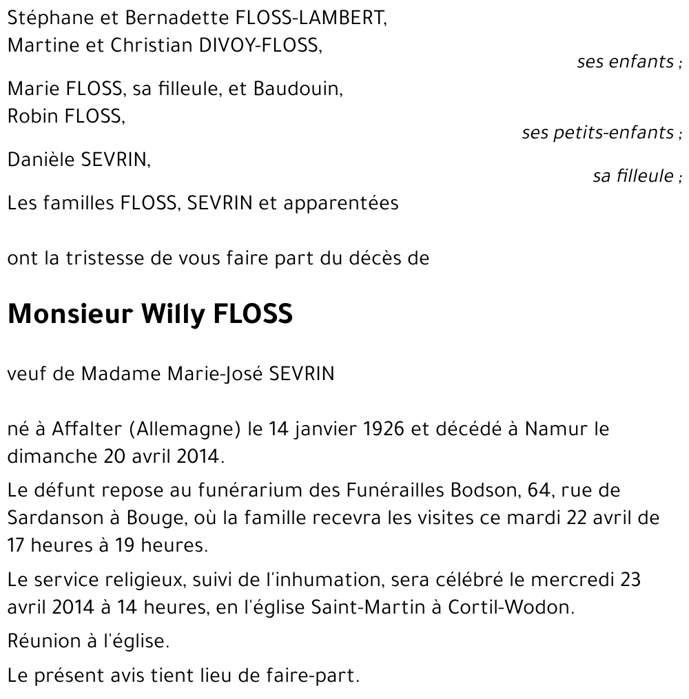 Willy FLOSS