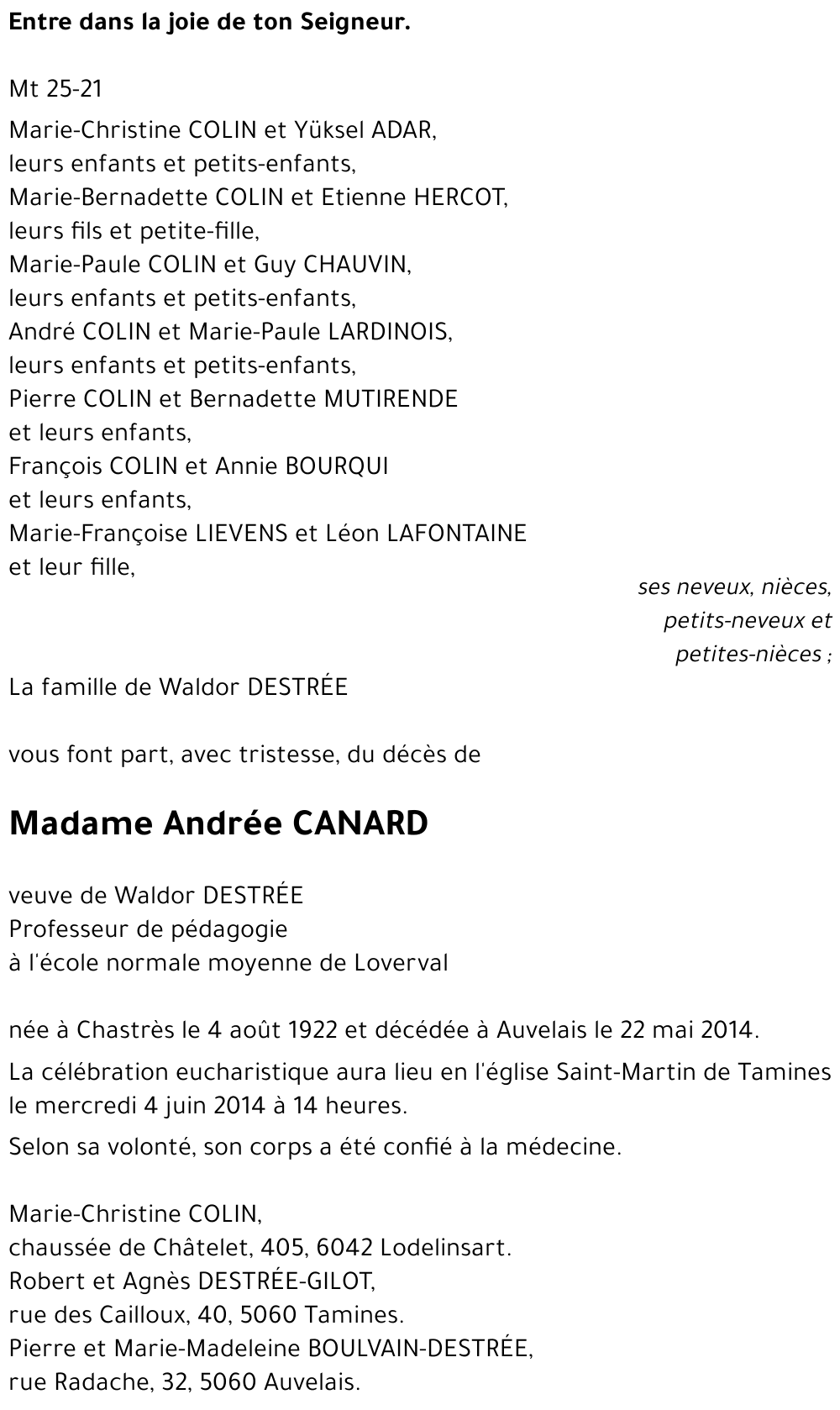 Andrée CANARD