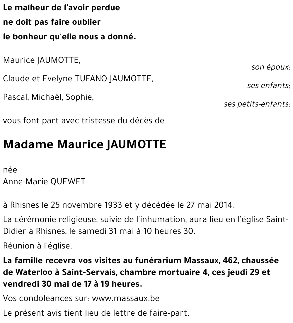 Anne-Marie QUEWET